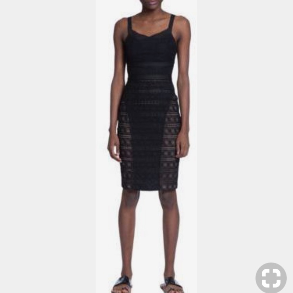 Tracy reese semi black sheer camisole dress XS